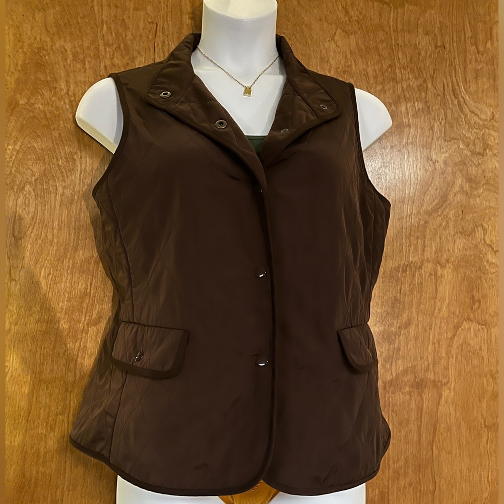 NWOT Talbots Button Vest